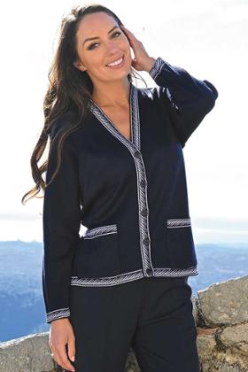 GILET COL POINTE