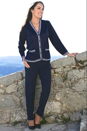 GILET COL POINTE