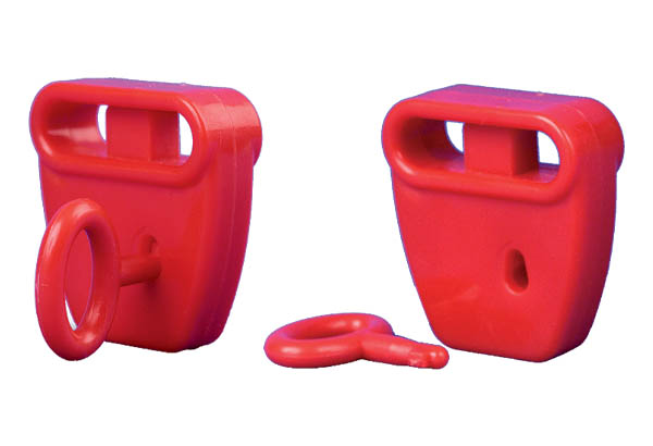 Antivol à clé pour broche double de Ø 5 à 8 mm