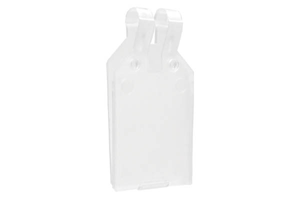 PE transparent 2 bretelles pour broche double - 50 x 28 mm