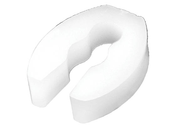 Limiteur ovale de stock en PVC rigide pour broche simple de Ø 6 à 8 mm