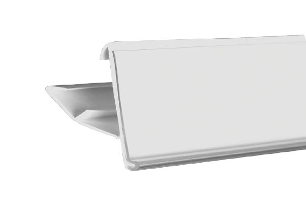 PE extrudé transparent 2 positions pour tablette TEGOMETALL® - 46 x 988 mm