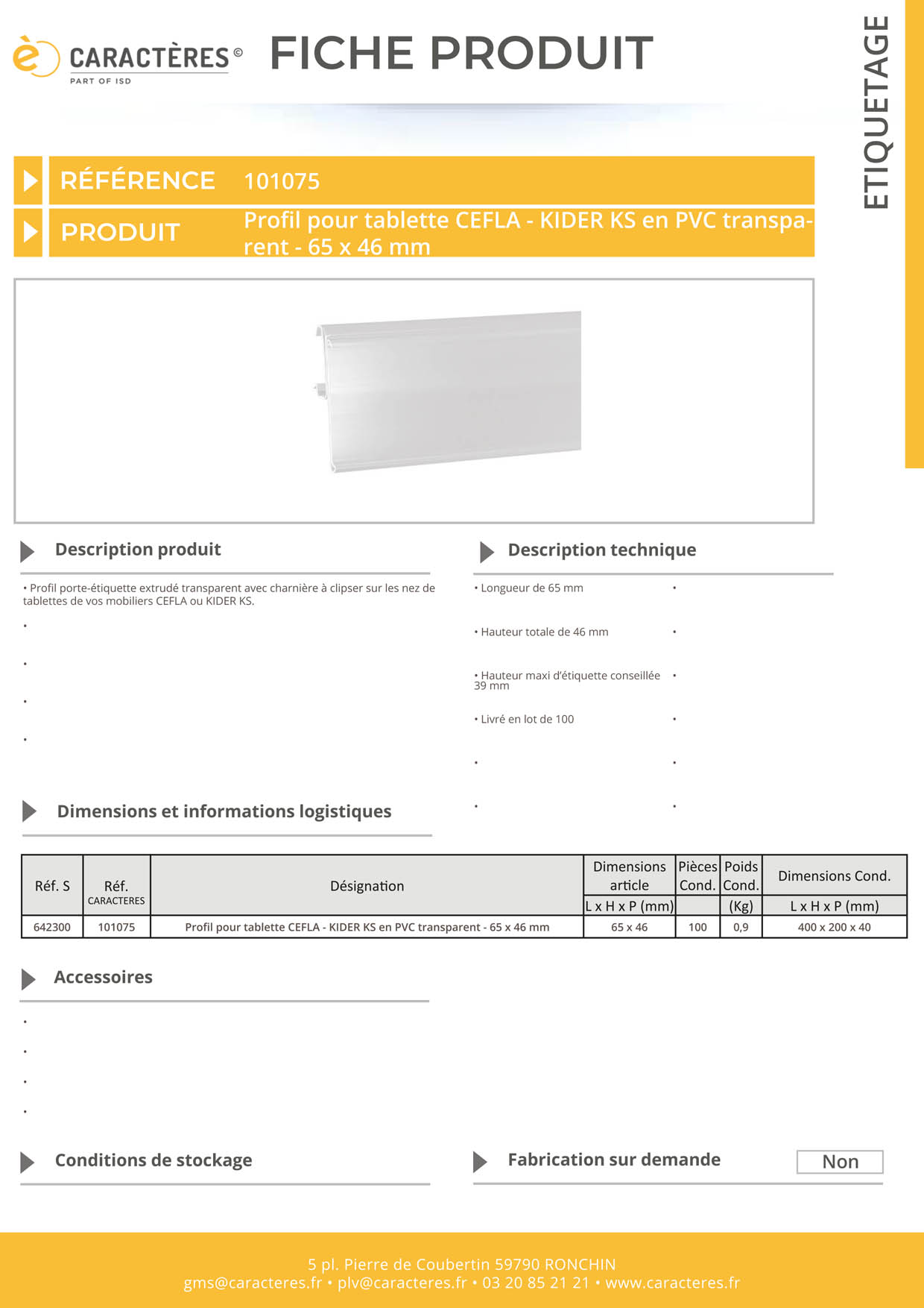 PE extrudé transparent pour tablette CEFLA KIDER KS - 46 x 65 mm