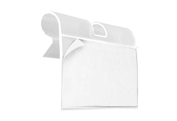 PE adhésivé transparent pour broche - Encoche 11 mm - 23 x 65 mm