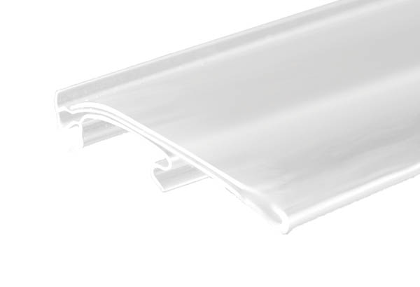 PE extrudé transparent pour tablette gorge en C - 46 x 988 mm