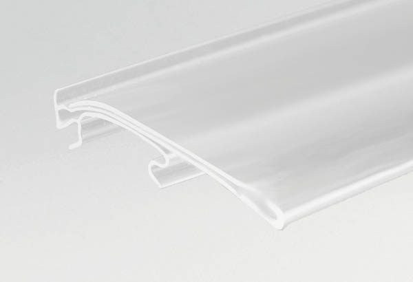 PE extrudé transparent pour tablette gorge en C - 46 x 988 mm