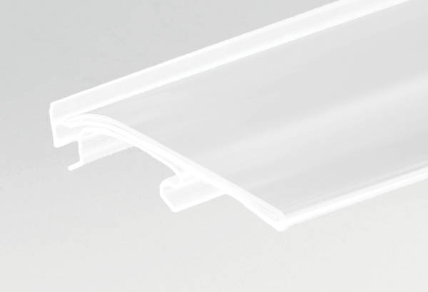 PE extrudé blanc pour tablette gorge en C - 38 x 1318 mm