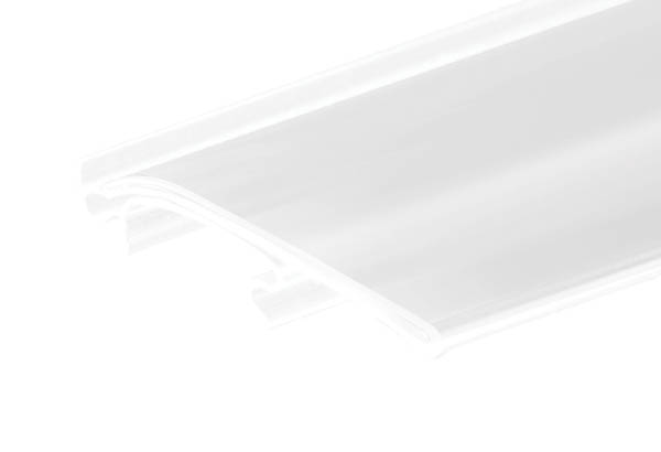 PE extrudé blanc pour tablette gorge en C - 38 x 1318 mm