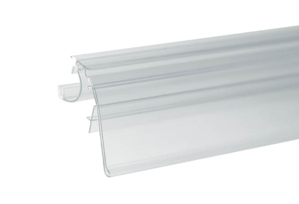 PE extrudé transparent pour tablette LINDERA - GONDELLA - EVOLUMAG - 45 x 988 mm