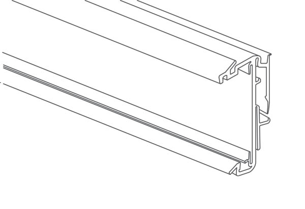 PE électronique EASYFIX pour mobilier avec gorge en C - 34 x 1240 mm
