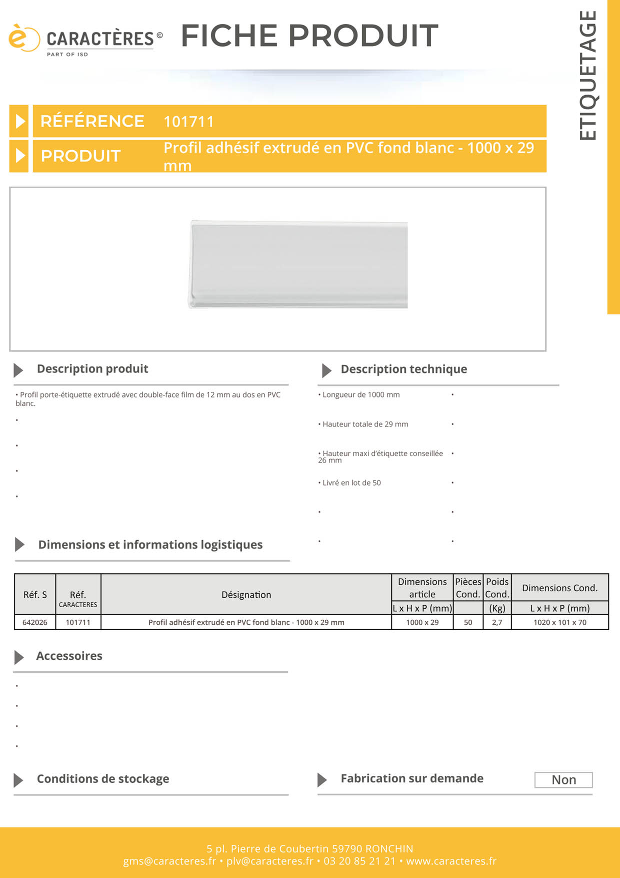 PE adhésif double face film extrudé blanc étiquette 26 mm - 29 x 1000 mm