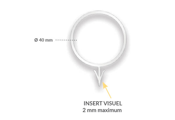 Porte étiquette en nylon transparent pour bouteille de Ø 40 mm