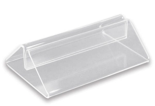 Socle porte-visuel de 150 x 70 mm en plexi transparent - Hauteur de 30 mm