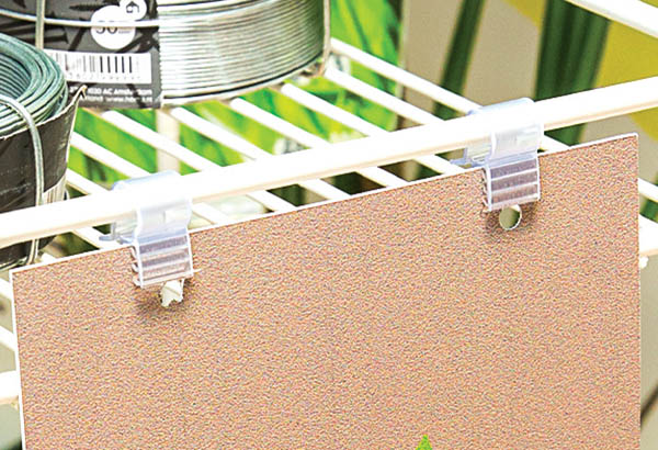 Accroche grip facing  pour fil métal de Ø 10 mm max - 12 x 23 mm