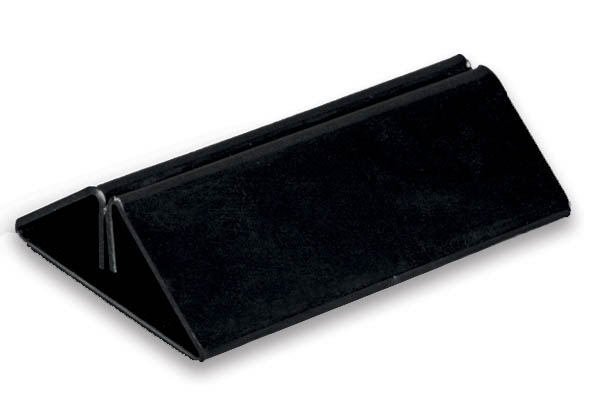 Socle porte visuel de 105 x 70 mm en PVC rigide noir - Hauteur de 30 mm