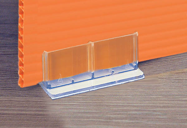 Socle pinçant base adhésive à poser - 62 x 28 mm - H.20 mm