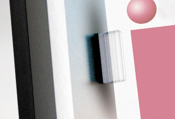 Grip en T adhésif non permanent en 25 mm - Base de 13 mm