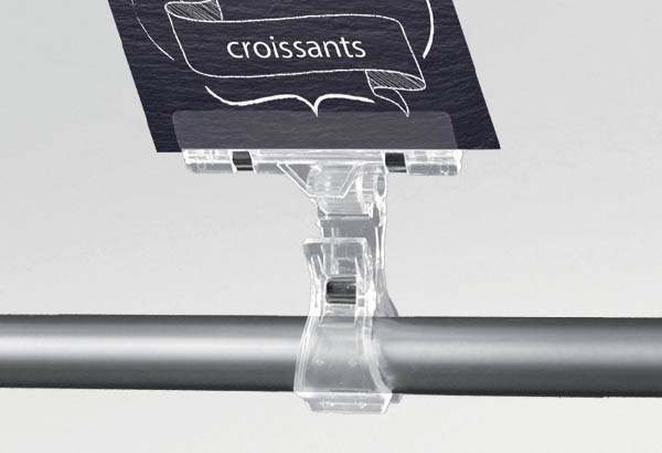 Pince crantée multi inclinaison avec ressort métal et base tube - 80 x 15 mm