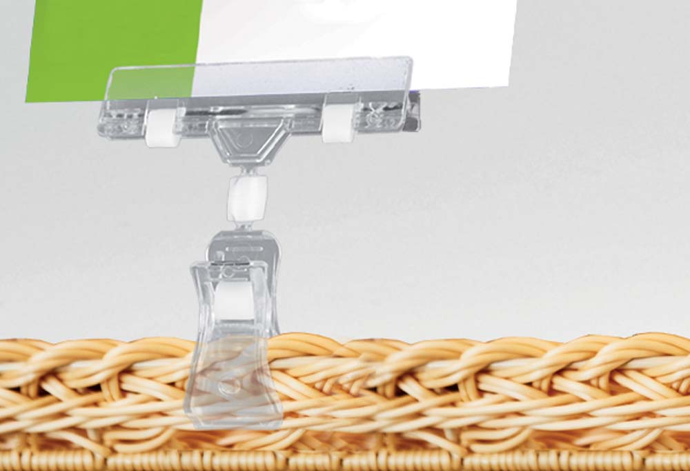 Pince articulée avec ressort plastique et base tube pour milieu humide - 80 x 12 mm