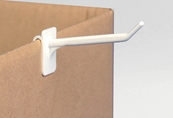 Broche simple pinçante blanche - 100 mm