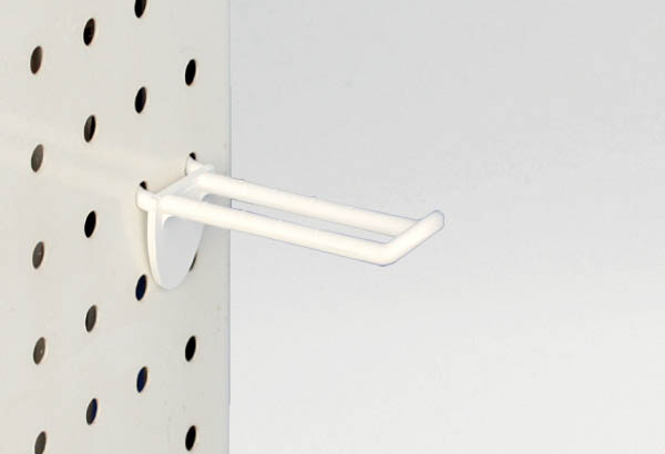Broche double blanche pour fond perforé - 250 mm