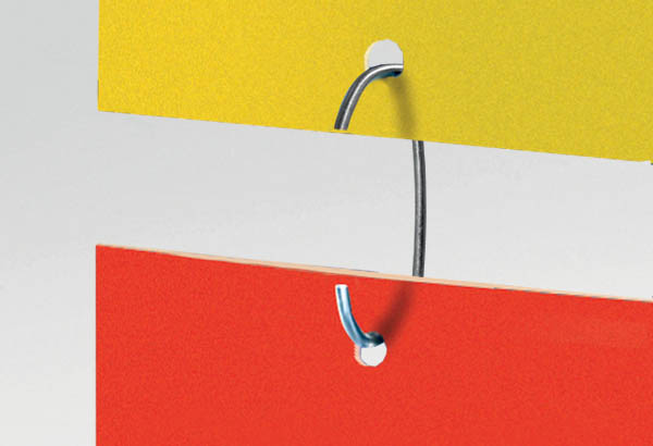 Crochet en "C" avec fil métal de Ø 2 mm - Hauteur 60 mm