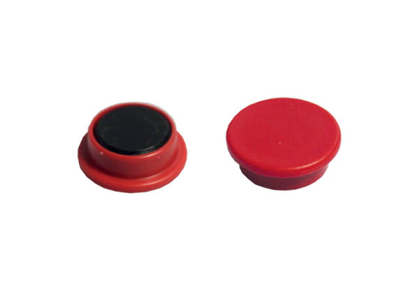 Punaise magnétique rouge de Ø 20 mm (pour une feuille)