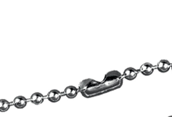 Fermoir droit pour chaîne boule de Ø 2.4 mm