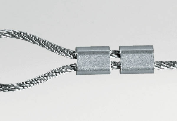Manchon pour câble acier de Ø 1,5 mm - 5 x 6 x 3,5 mm Manchon pour câble acier de Ø 1,5 mm - 5 x 6 x 3,5 mm