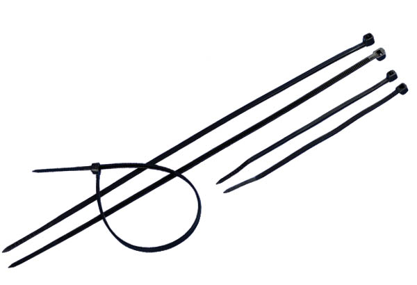 Lien cranté définitif noir - 280 x 3.5 mm