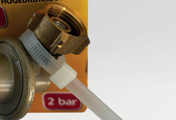 Lien cranté réutilisable translucide - 250 x 7.5 mm