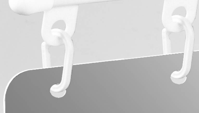 Anneau ovale avec fil PVC blanc de Ø 3 mm - Hauteur 27 mm