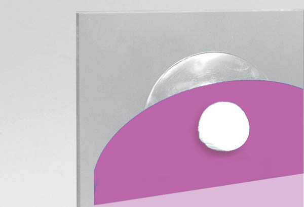Ventouse puissante de Ø 60 mm avec vis blanche Ventouse puissante de Ø 60 mm avec vis blanche