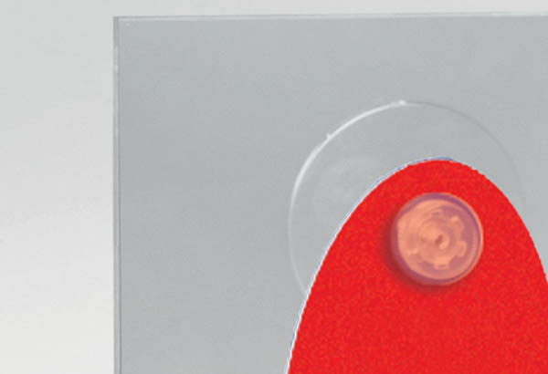 Ventouse puissante de Ø 50 mm avec vis transparente