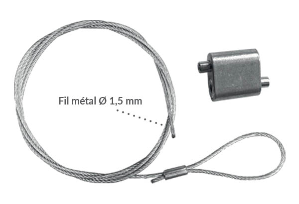 Kit Speedy avec câble de Ø 1,5 mm - Longueur 2000 mm