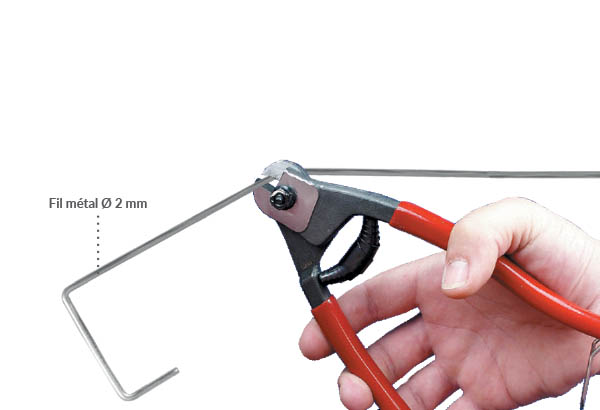 Tige droite adaptable sans crochet - Longueur 1500 mm