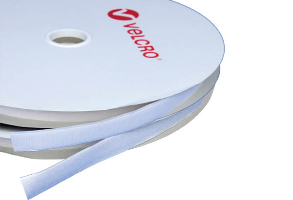 Ruban adhésivé VELCRO® de 20 mm x 25 m blanc - Ruban crochet