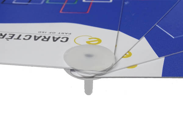 Bouton pression clip de Ø 28 mm translucide avec serrage permanent de 5 à 23 mm