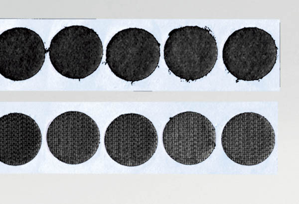 Pastille adhésivée CARAFIX® Ø 19 mm noir - Ruban crochet