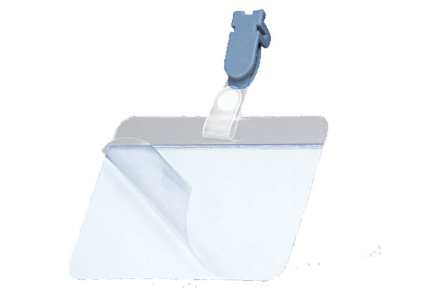 Badge porte nom auto plastifiant en PVC avec pince bretelle - 90 x 68 mm