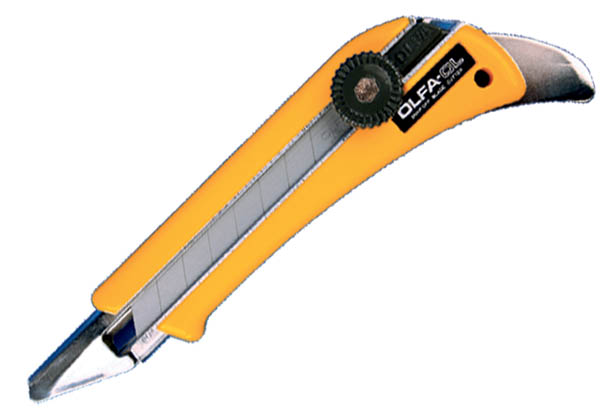 Cutter Olfa® PRO en PVC spécial moquette avec lame en acier de 18 mm