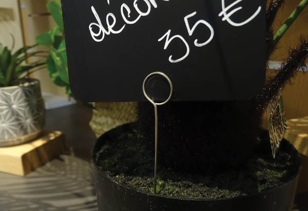 Pic en métal de Ø 1.2 mm avec pince spirale de Ø 16 mm - Hauteur 72 mm