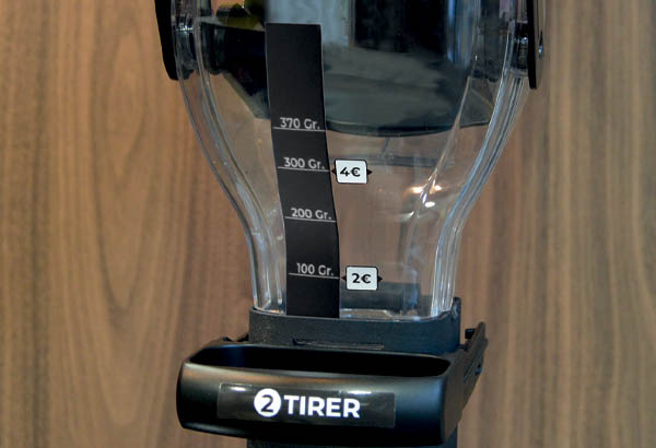 Etiquettes prix et grammage pour doseur anti gaspi - Pour trémies de 10 cm de largeur