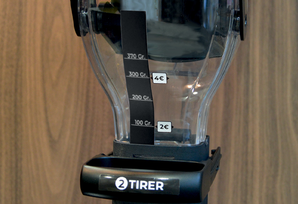 Etiquettes prix et grammage pour doseur anti gaspi - Pour trémies de 15 cm de largeur