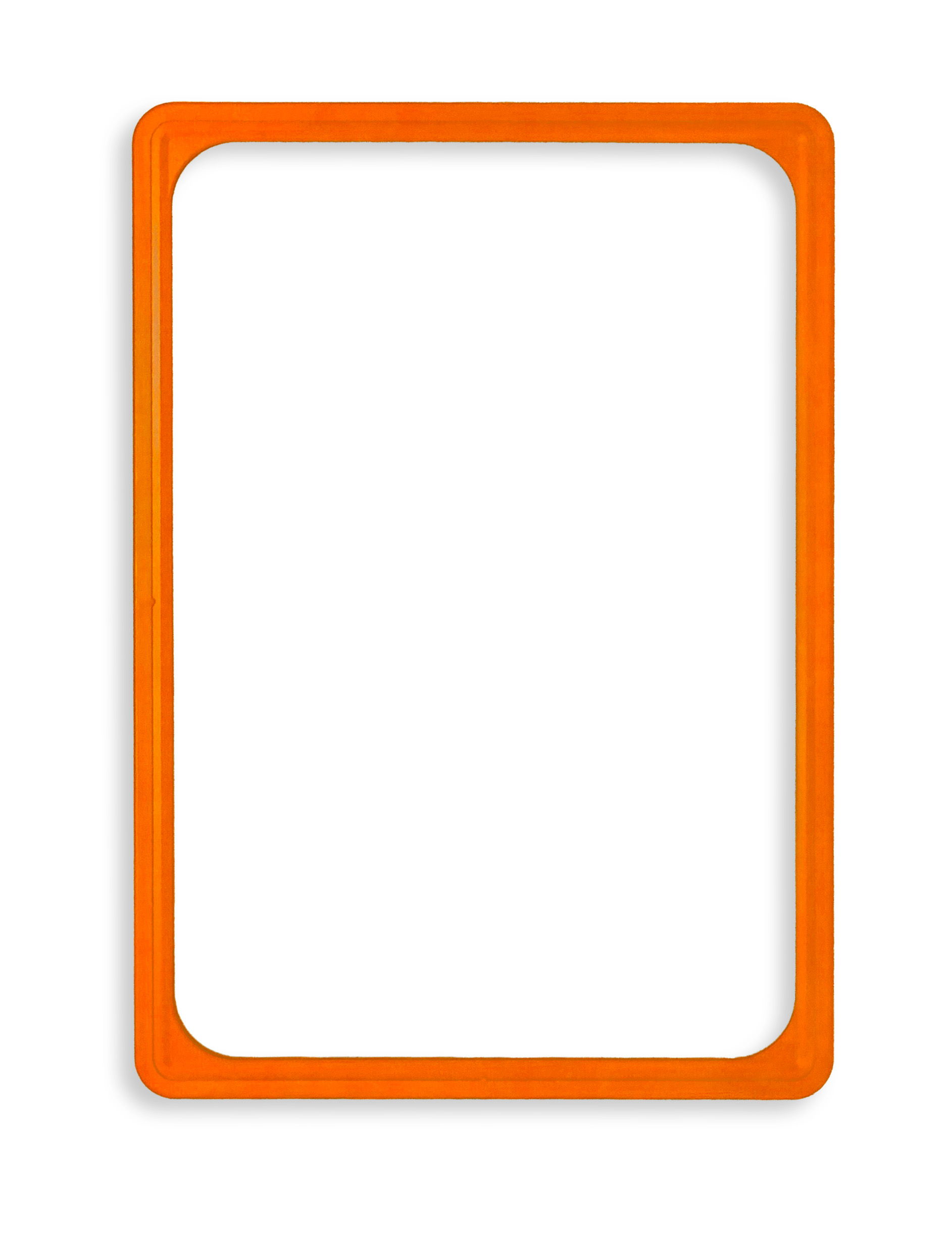 Cadre orange en PVC - Format affichette A4