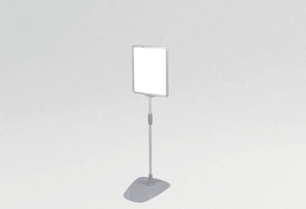 Kit cadre A3 transparent socle métal et tige télescopique de 320 à 620 mm