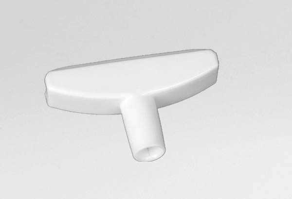 "T" de liaison blanc pour tige de Ø 10 mm et cadre A5 à A3