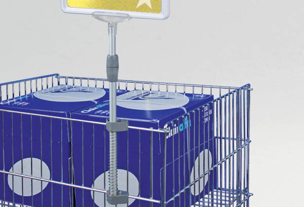 Kit pied pour bac avec fixation sur fil et tige télescopique de 270 à 620 mm