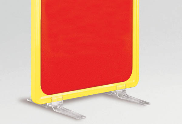 Paire de grands supports droits transparents pour cadres A5 à A3 - 143 x 20 mm