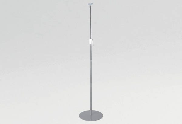 Maxi kit avec socle rond métal et tige télescopique de 1000 à 1900 mm